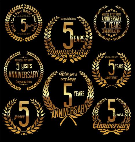 anniversary background vector