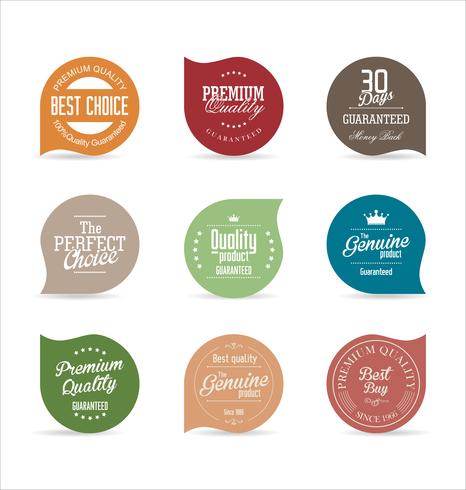 Modern badges stickers and labels collection vector