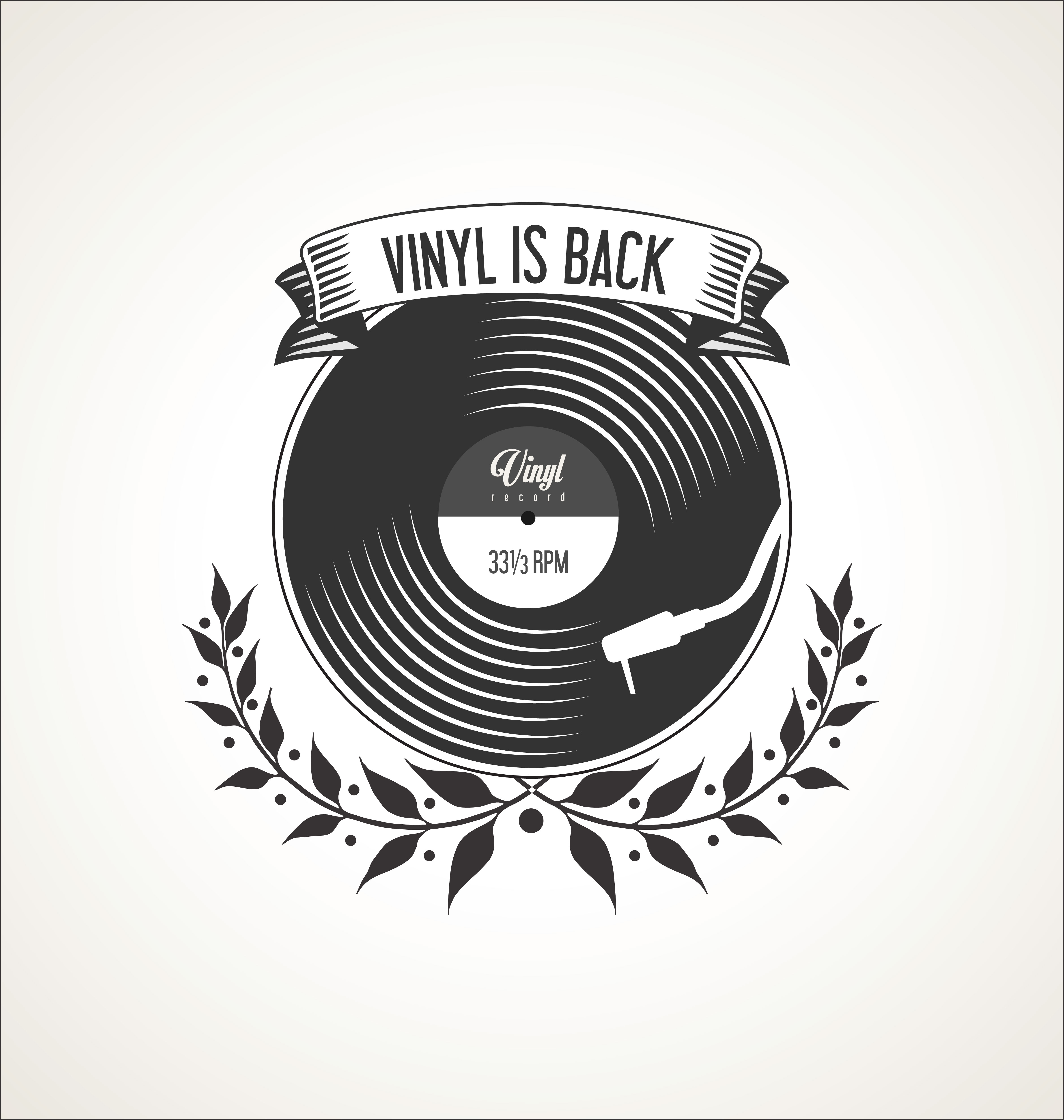 Download Retro vinyl records badges - Download Free Vectors ...