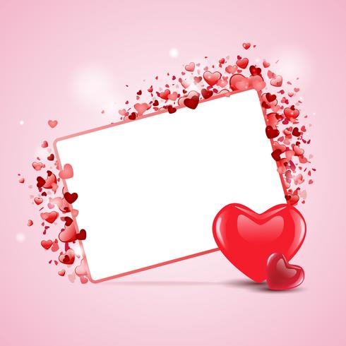 Beautiful happy valentine's day love card. EPS 10 vector