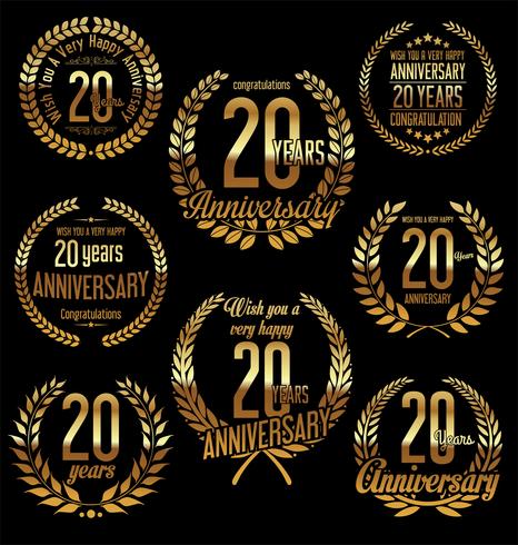 anniversary background vector