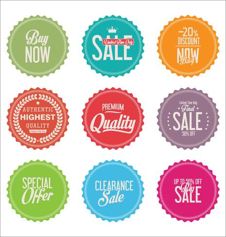 Retro vintage badges and labels collection vector