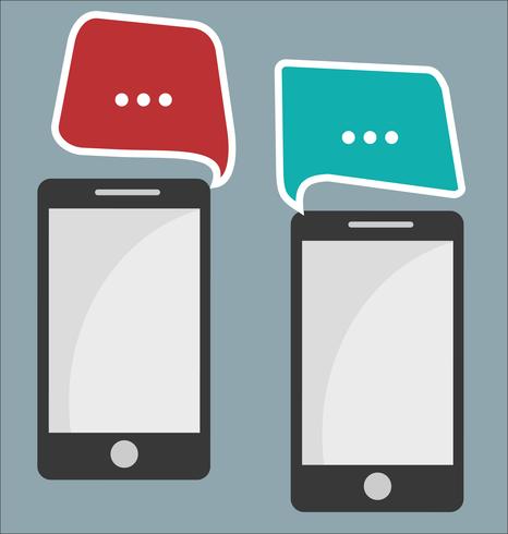 Mobile phone communication abstract background vector