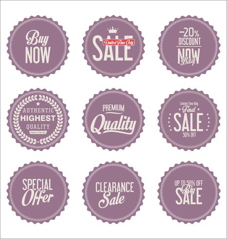 Retro vintage badges and labels collection vector