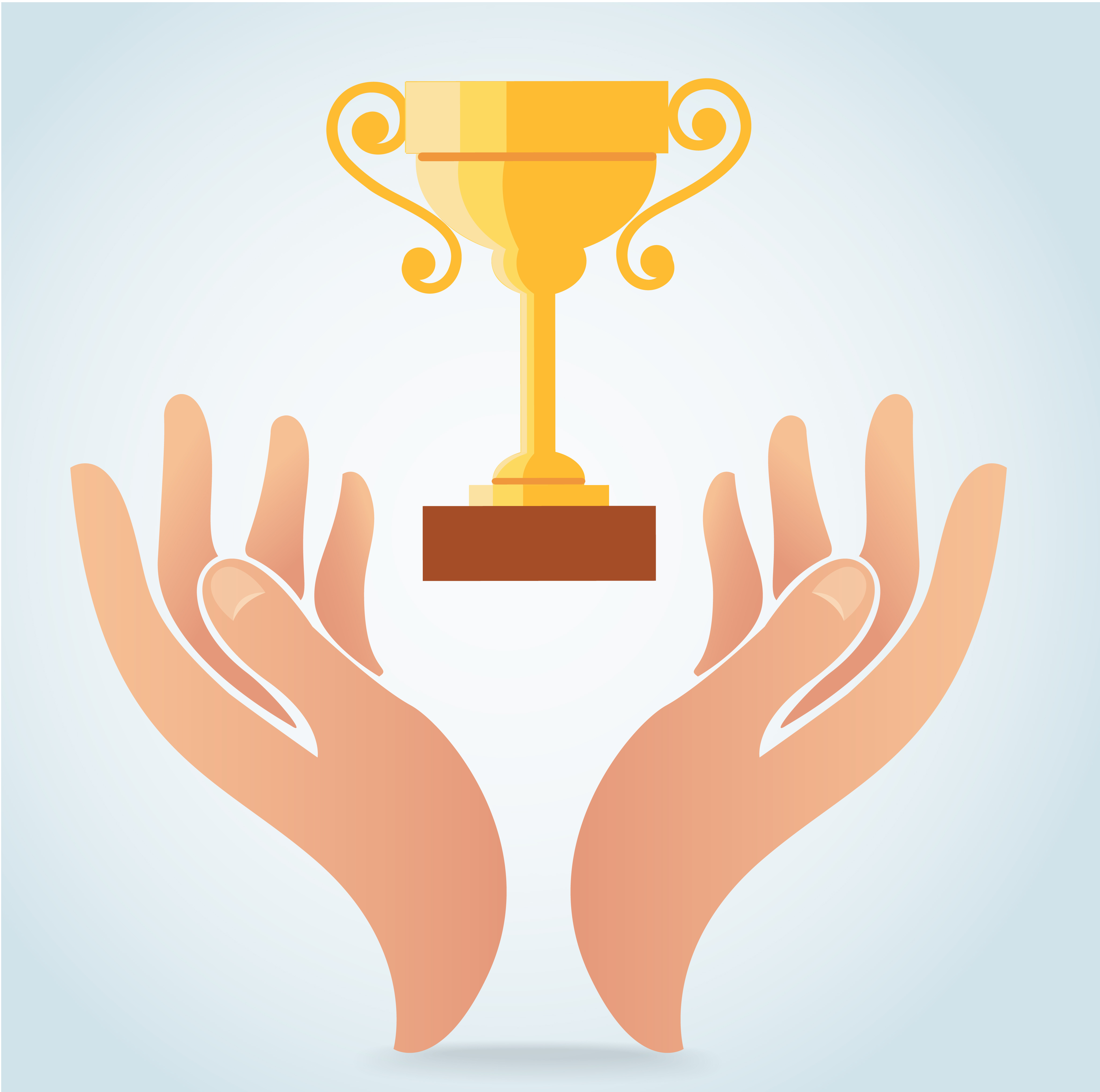 Download hand holding champion cup vector, victory logo concept ...