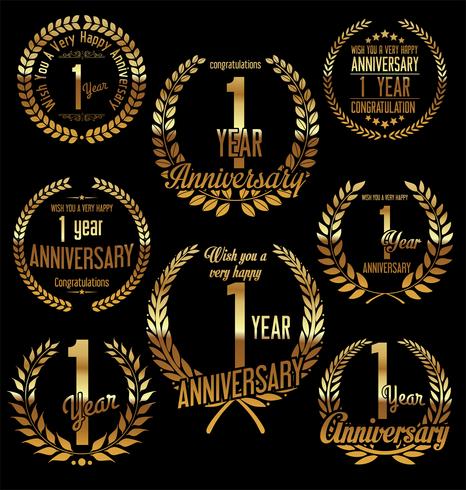 anniversary background vector