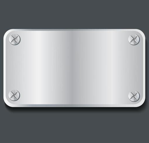 placa de metal banner fondo vector illustration