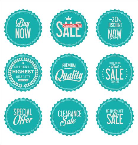 Modern badges stickers and labels collection vector