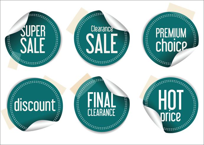 Modern badges stickers and labels collection vector