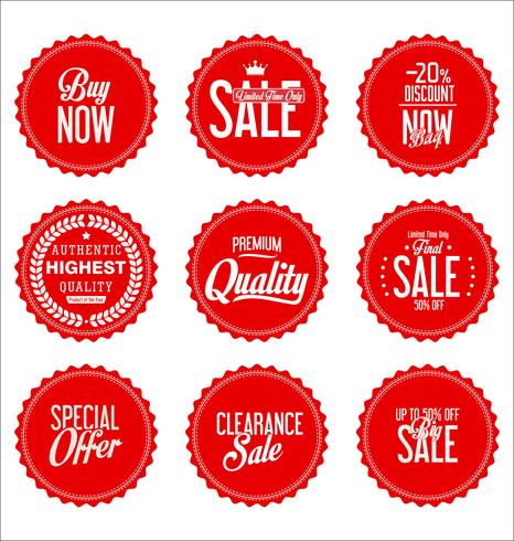 Modern badges stickers and labels collection vector