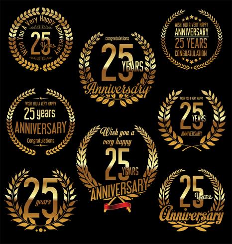 anniversary background vector