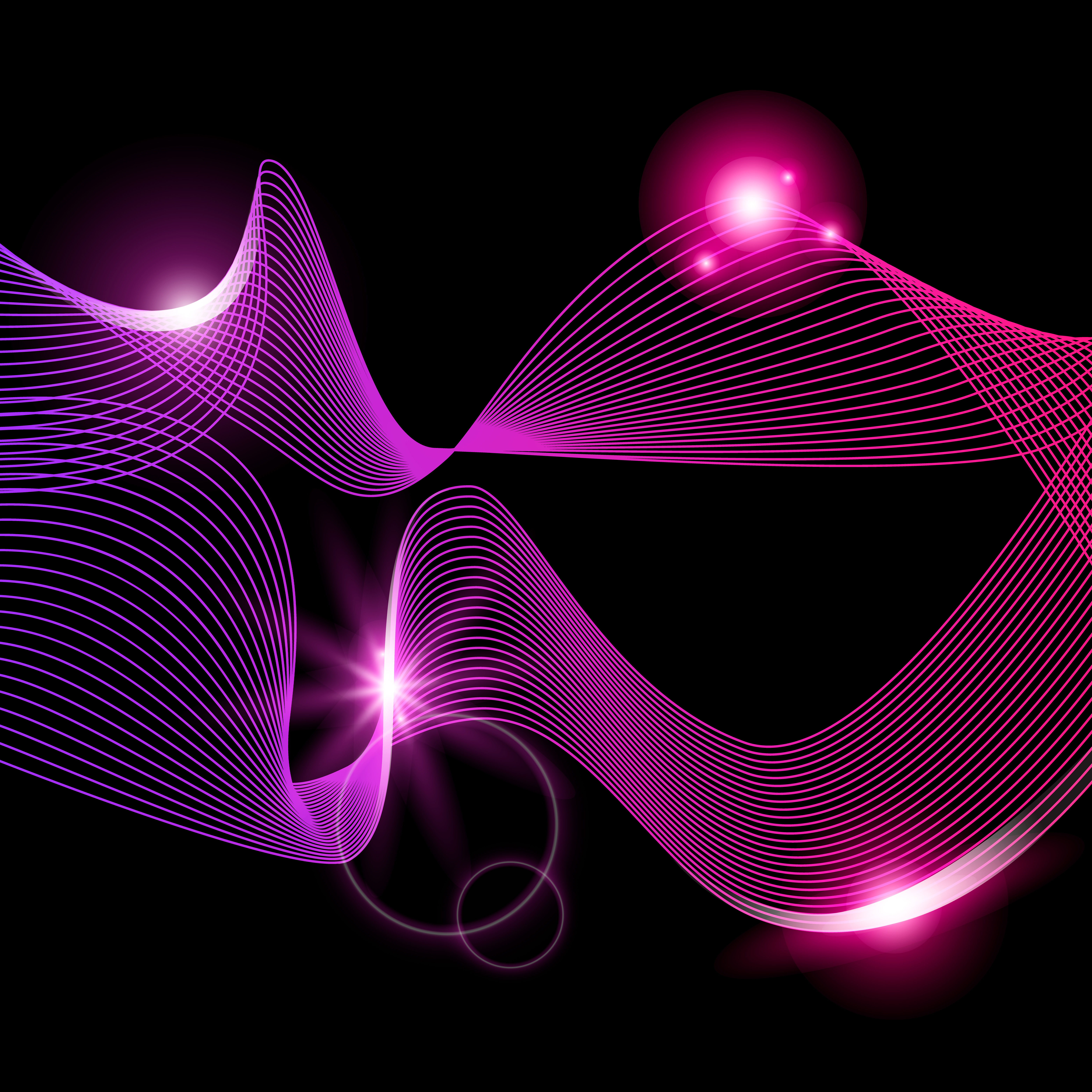 Abstract stripes gradient wave line art Download Free 