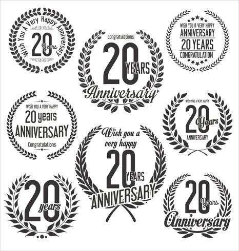 anniversary background vector