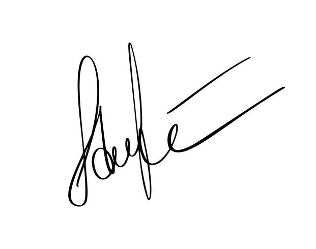 Manual signature for documents on white background. Hand drawn Calligraphy lettering Vector illustration