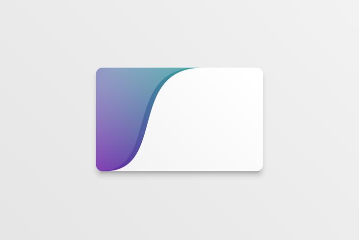 Colorful modern white card template with colorful design vector