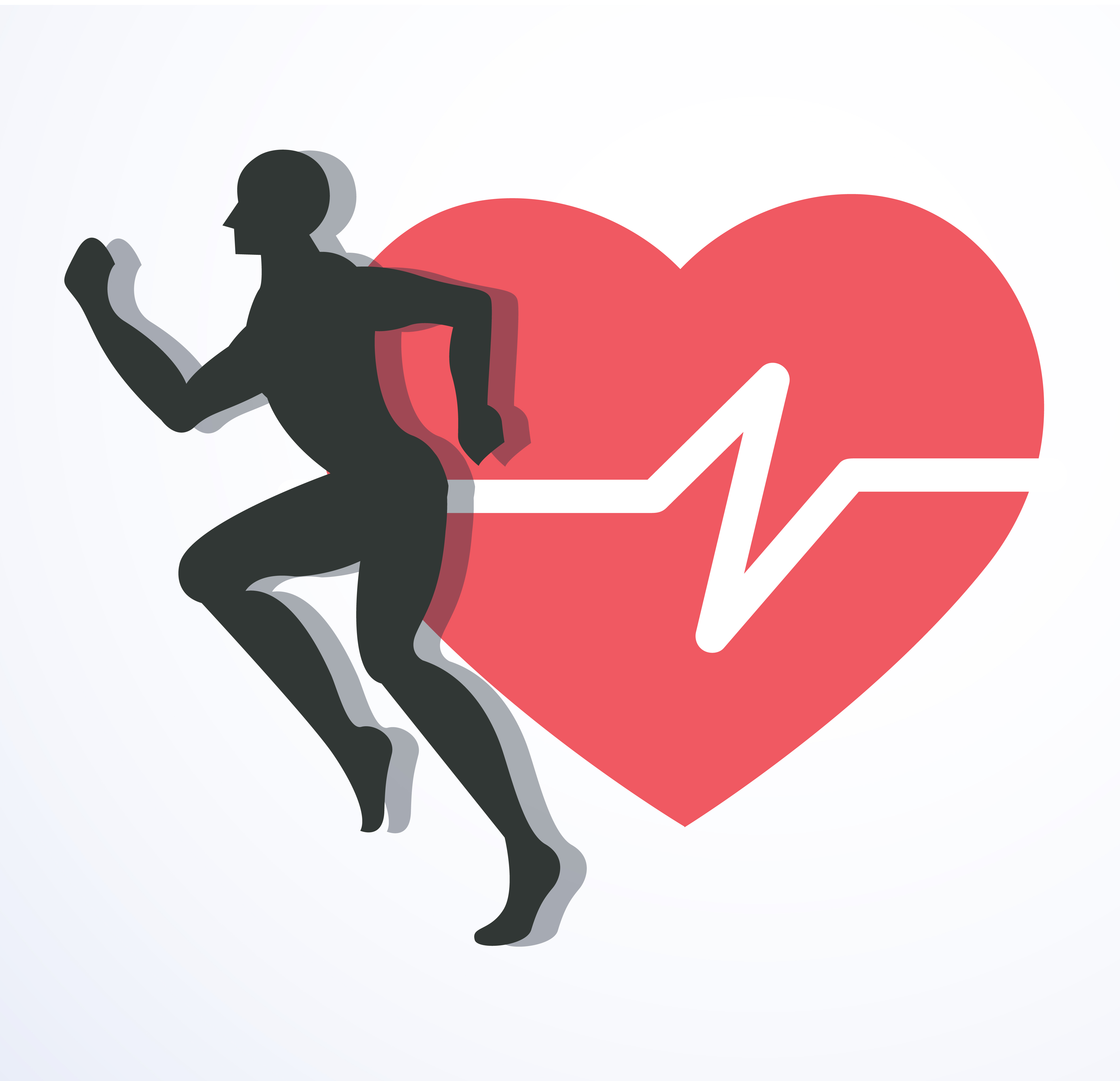 running and red heat with line icon, run for health icon vector 537839