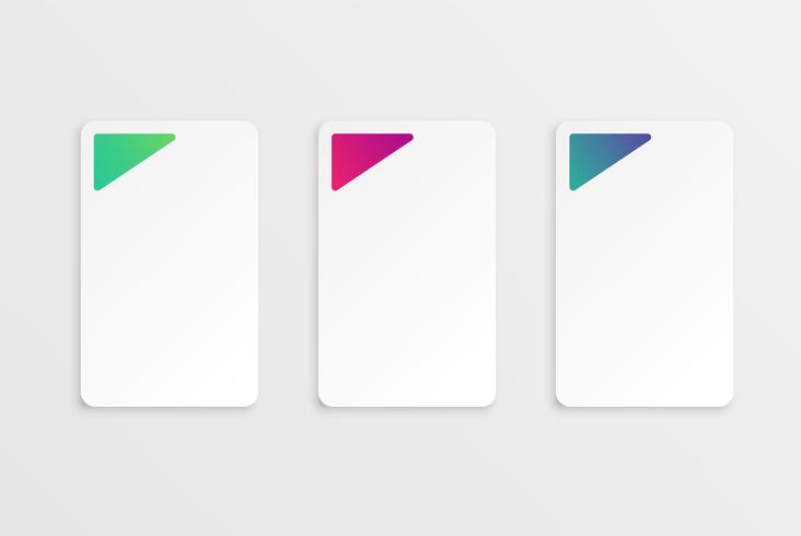 Colorful modern white card template with colorful design vector
