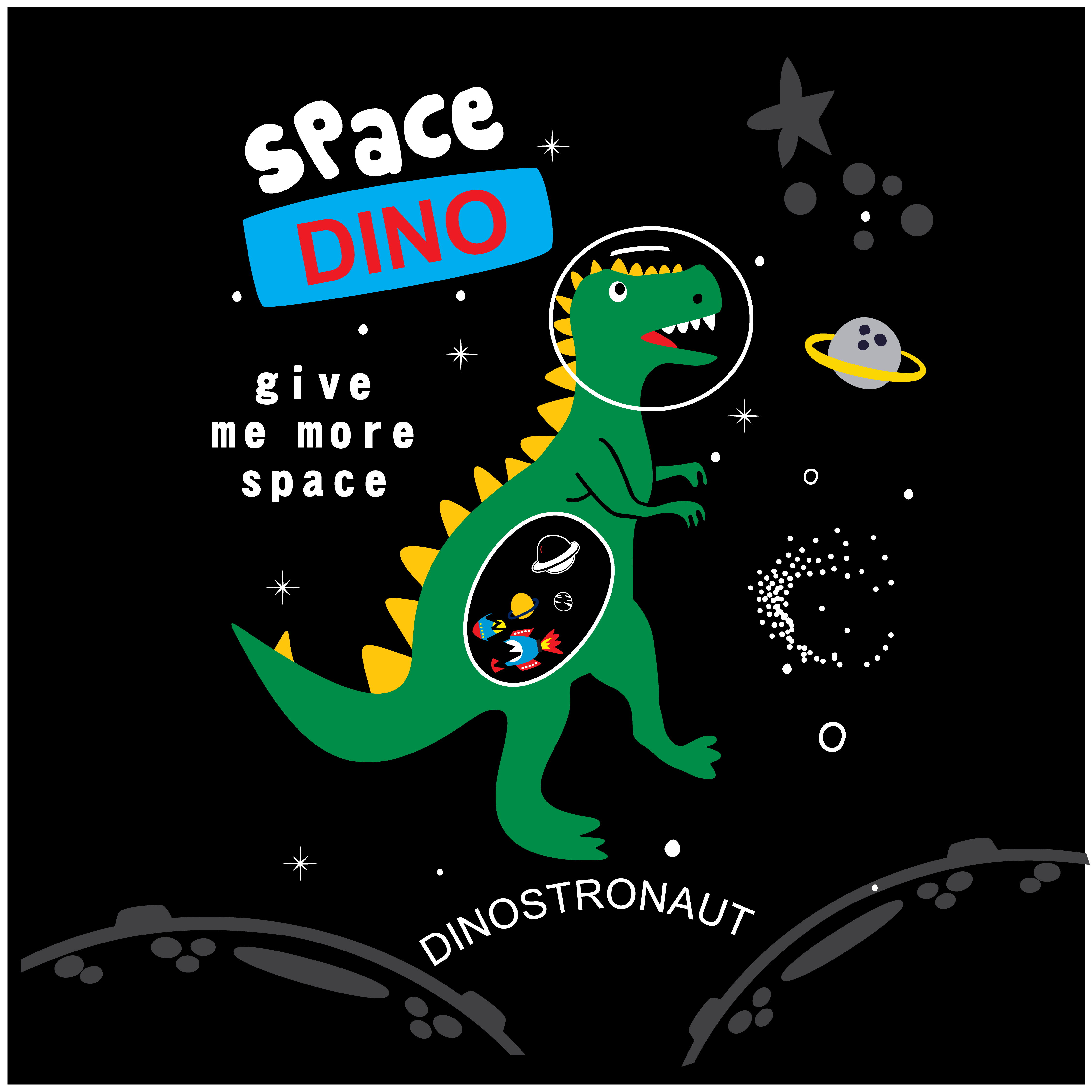 space dinosaur vector illustration for kids fashion 538025 Vector Art at Vecteezy