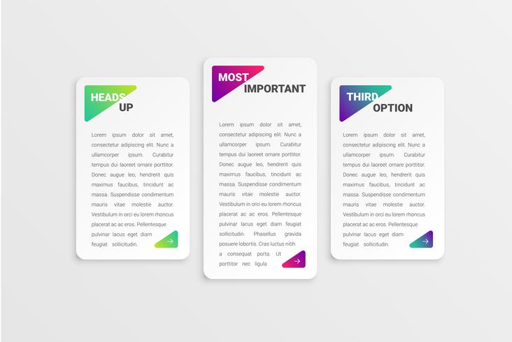 Colorful modern white card template with colorful design vector