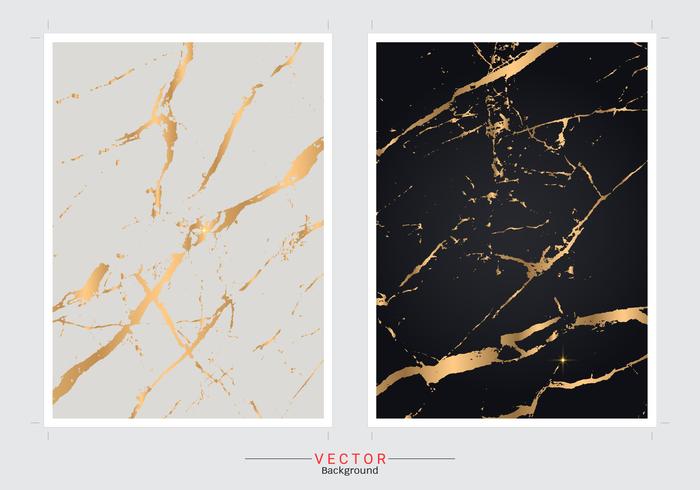 Gold marble cover background. vector