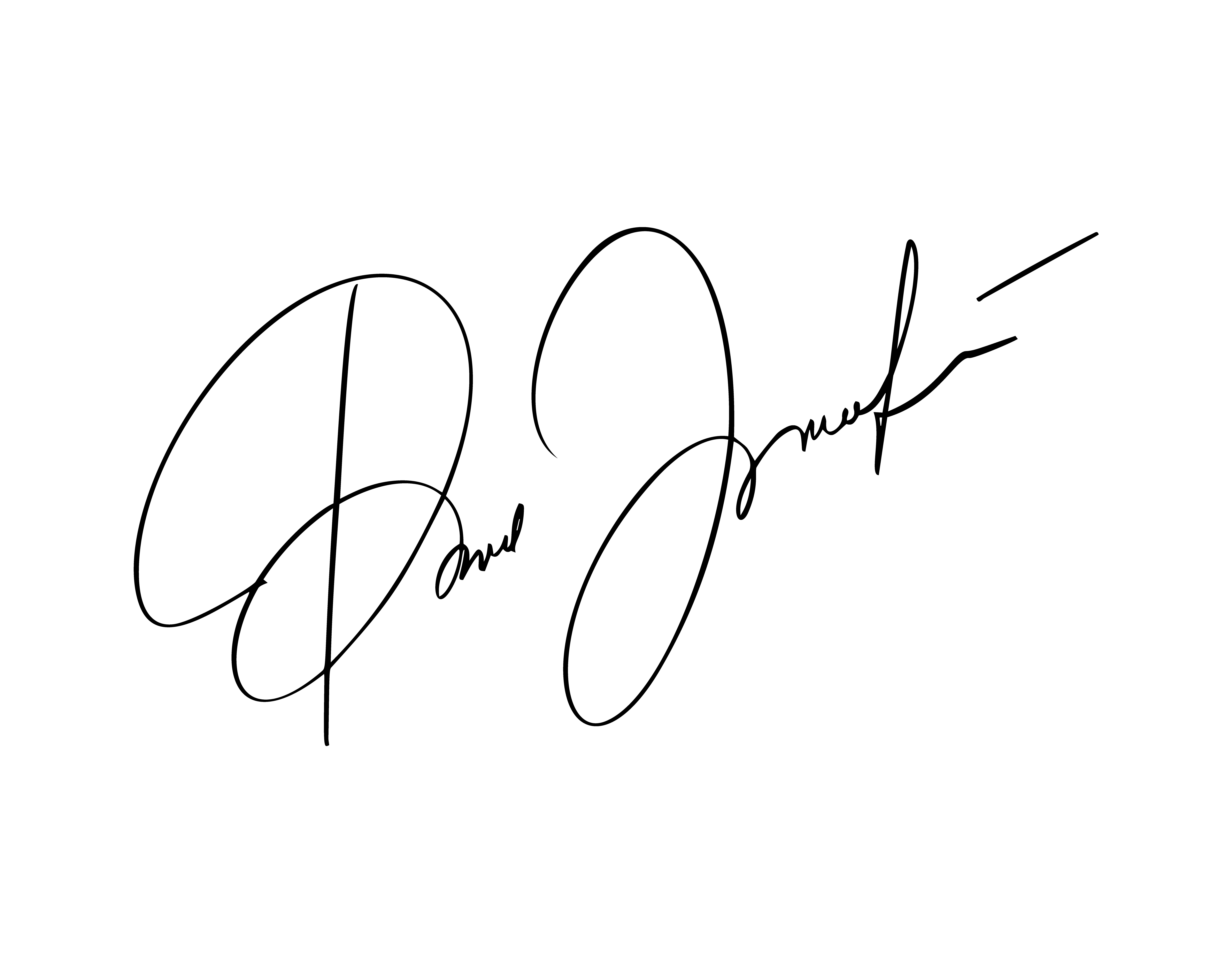 Manual signature for documents on white background. Hand