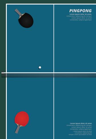 Pingpong Poster Template Vector Illustration