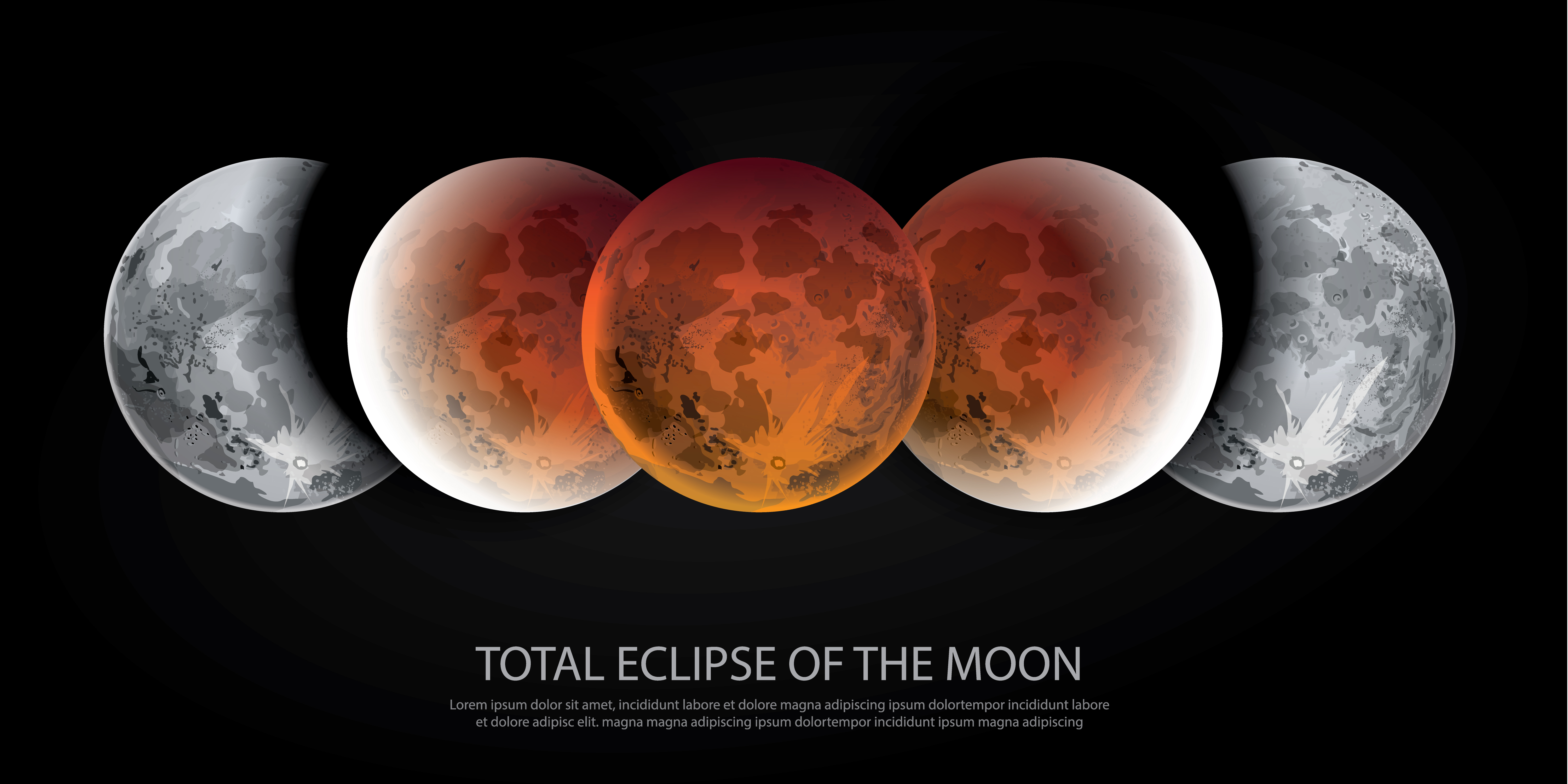 Total Eclipse of the Moon Vector illustration 538228 Vector Art at Vecteezy
