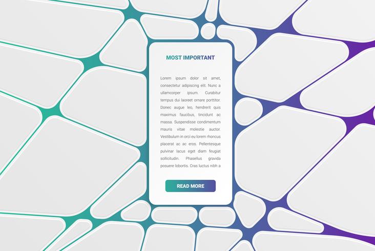 Colorful modern white card template with colorful design vector