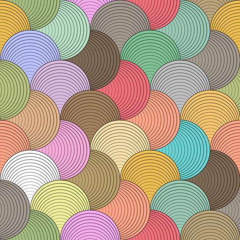 Color wave seamless pattern on vector art.