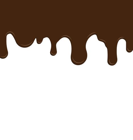 Ilustración vectorial de chocolate derretido sobre fondo blanco vector