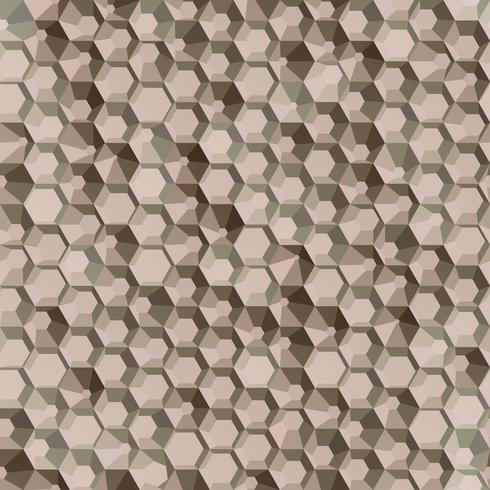 Brown hexagon polygon seamless background. vector