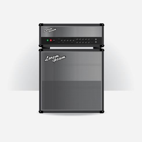 Guitar amplifier set vector illustration