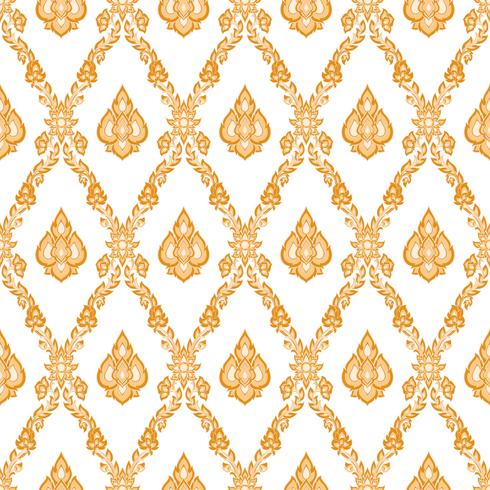 Lai Thai seamless background on vector art.