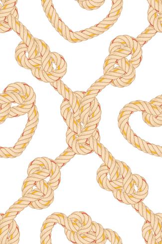 Seamless pattern with rope bending. vector