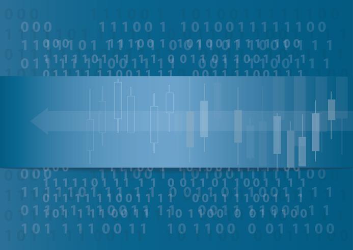 Tecnología abstracta icono de flecha y código de computadora programación codificación concepto hacker fondo vector