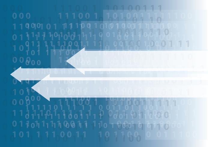 Tecnología abstracta icono de flecha y código de computadora programación codificación concepto hacker fondo vector