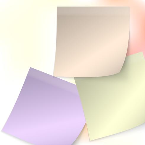 Collection of colored sticky notes vector