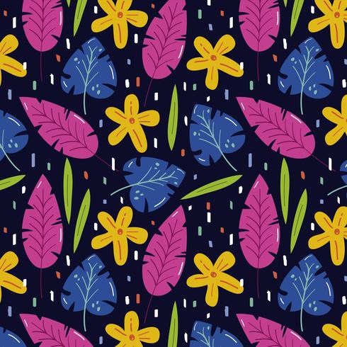 Floral summer pattern vector