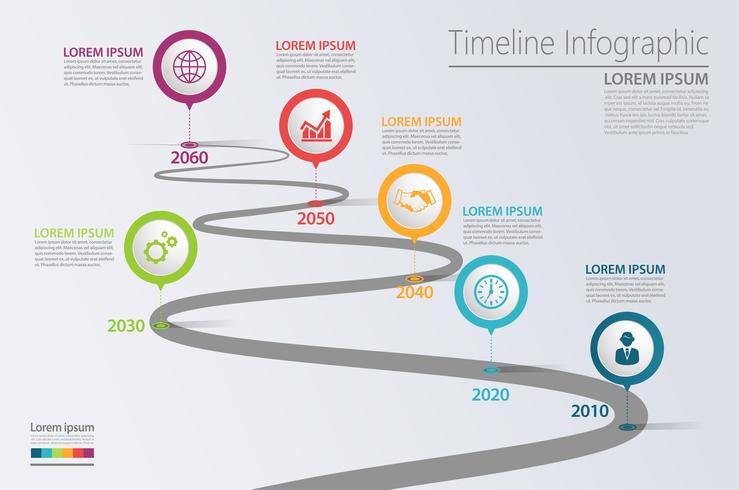 Presentation Business road map infographic template vector