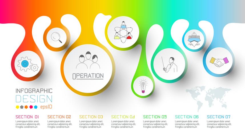 Negocio chapoteo de agua gota etiquetas infografía de forma. vector