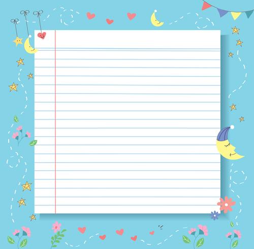 cute and lovly paper line vector background, detailed lined paper texture