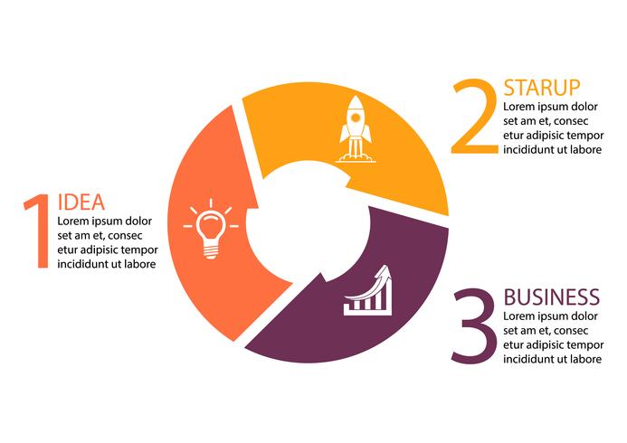 Plantilla de presentación de negocios infografía. vector