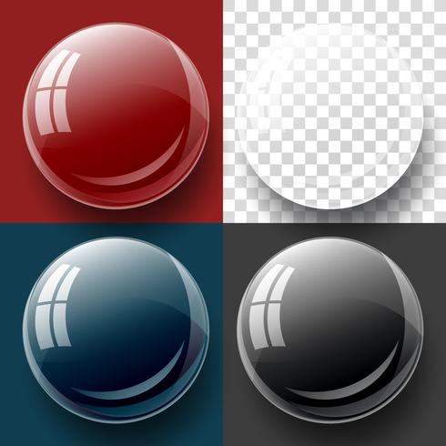 Transparency button, and bubble shape. vector