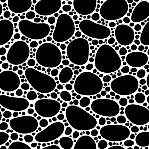 Seamless abstract hand-drawn pattern with doodle style. Black and white. Vector illustration.