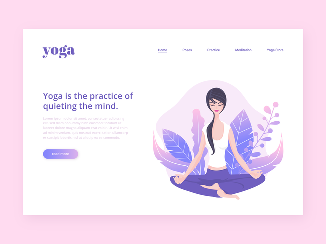 Yoga Landing Page Vector Template