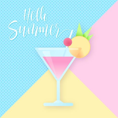 Abstract Pastel Cocktail Background vector