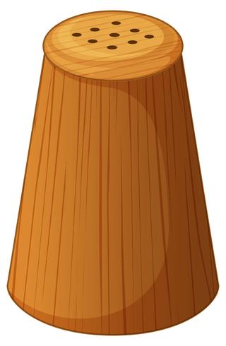 Pepper shaker made of wood vector