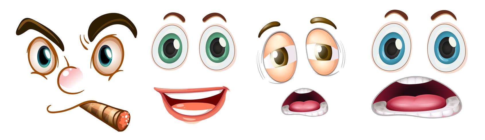 Set of facial expression vector