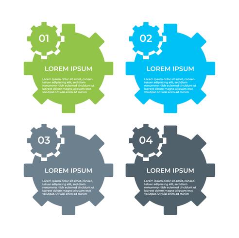 Infografía de negocios. Diagrama con 4 pasos, opciones o procesos. Plantilla de infografías para presentación. vector