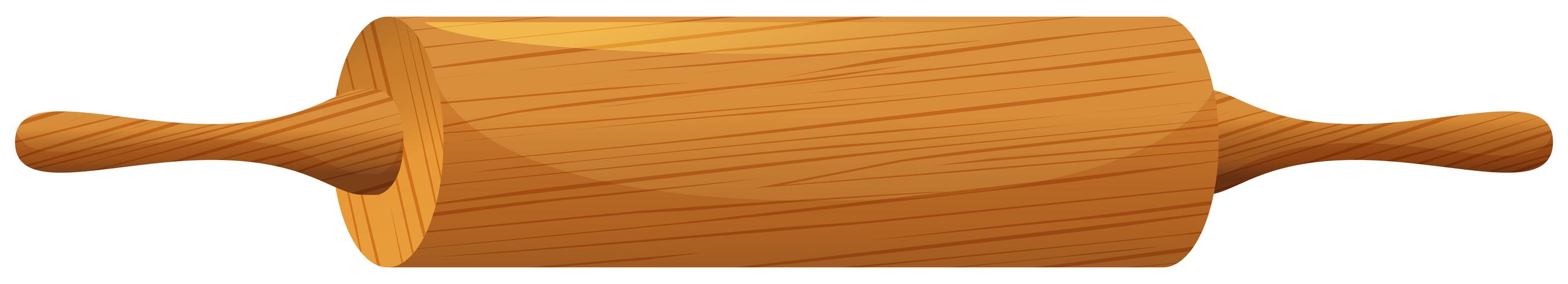 Roller pin made of wood vector
